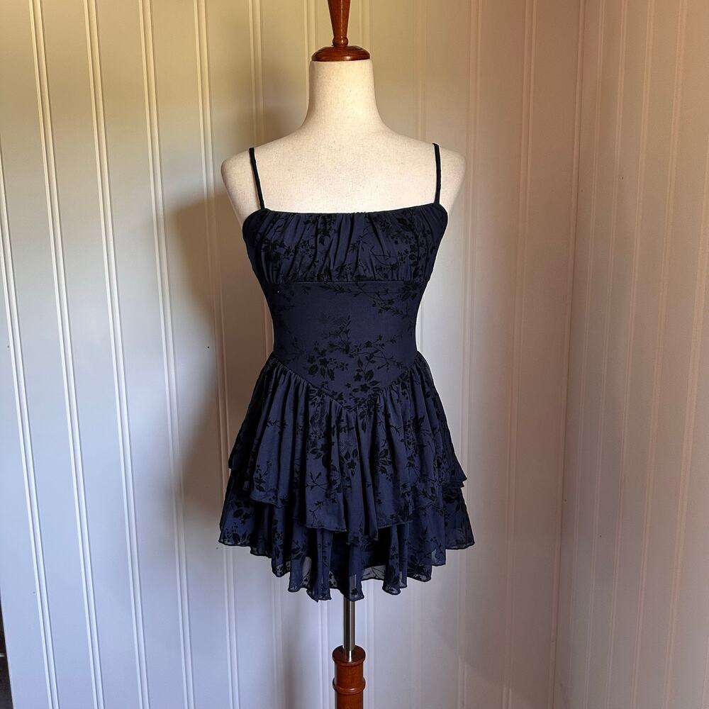 Vintage Y2K Blue Whimsigoth Mini Dress S
